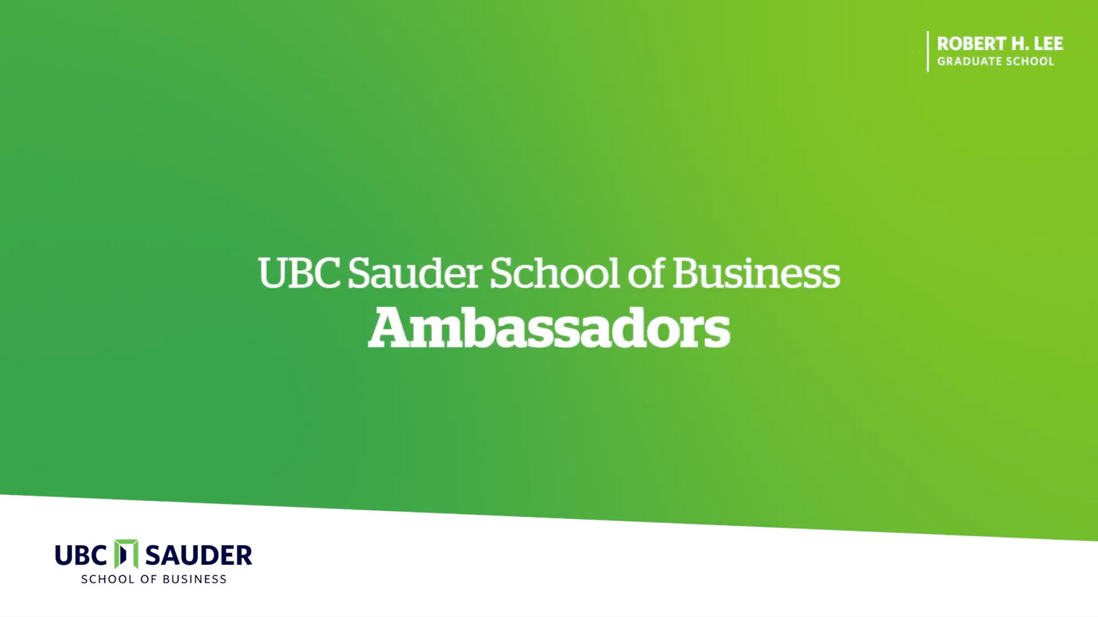 Video thumbnail for UBC Sauder Graduate Student Ambassadors