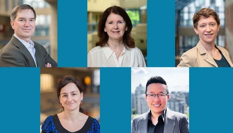 Top L-R: Dr. Jeremy Biesanz, Dr. Anita DeLongis and Dr. Kristin Laurin. Bottom L-R: Dr. Victoria Savalei and Dr. Jiaying Zhao